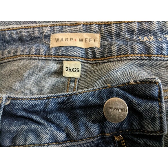 Warp & Weft LAX Jeans Womens 26 Slim Ankle Crop Skinny Distressed Ripped Abbot - Picture 13 of 15